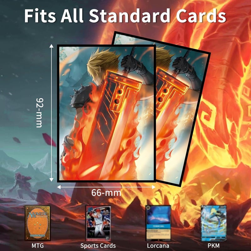 Comdek00 MTG Card Sleeves(Fantasy) Art Card Sleeves Deck Protector, Clear Front & Matte Back, Smooth Shuffle - Image 5